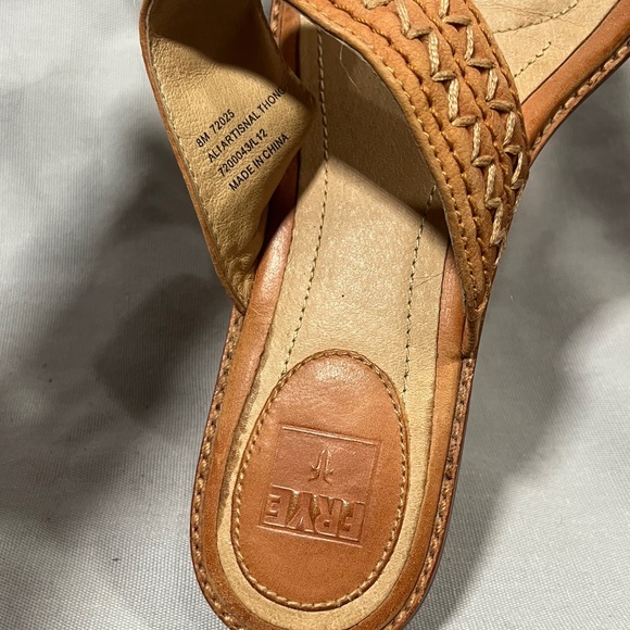 Women's 100% Leather Tan Sandals - Picture 2 of 7